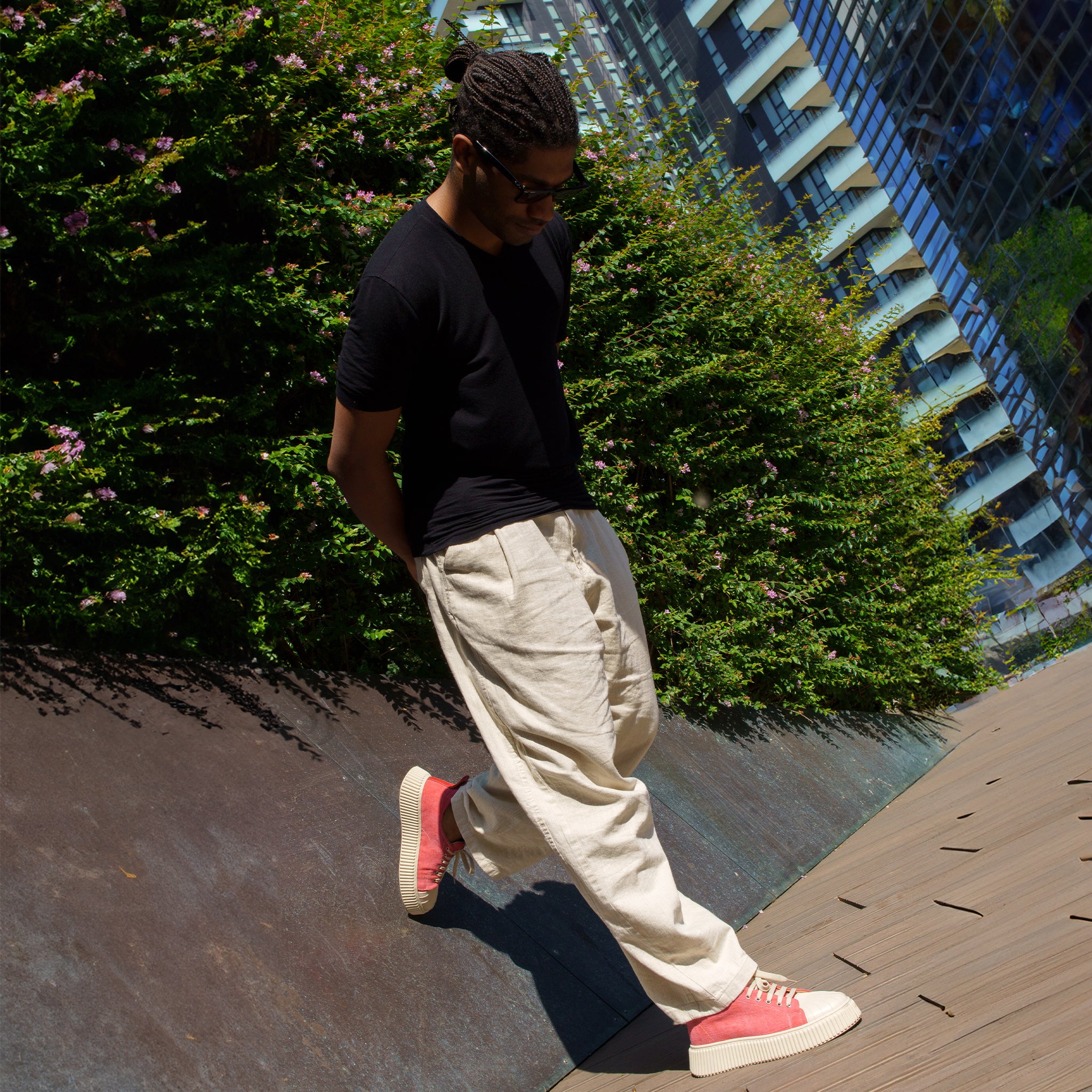 Men's Elevated Sneakers – Briga One Red Cotton | Made in Italy